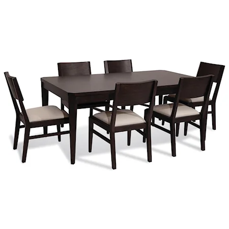 Transitional 7-Piece Table and Chair Set